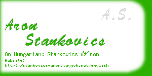 aron stankovics business card